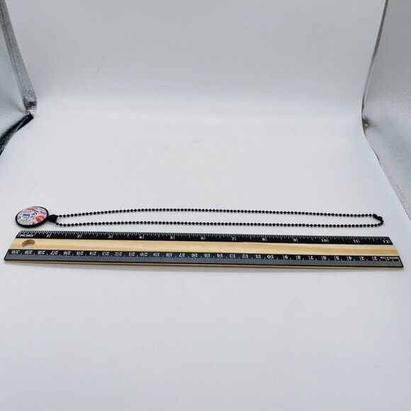 I Love My BFF Necklace with Dog Tag Motif and Chain Black 12" Chain - Picture 5 of 6